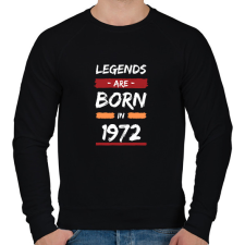 PRINTFASHION Legends are born in 1972 - Férfi pulóver - Fekete férfi pulóver, kardigán