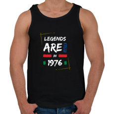 PRINTFASHION Legends are born in 1976 - Férfi atléta - Fekete