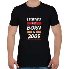 PRINTFASHION Legends are born in 2005 - Férfi póló - Fekete
