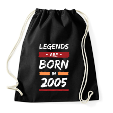 PRINTFASHION Legends are born in 2005 - Sportzsák, Tornazsák - Fekete tornazsák