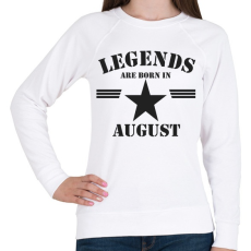PRINTFASHION Legends are born in august - Női pulóver - Fehér