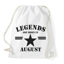 PRINTFASHION Legends are born in august - Sportzsák, Tornazsák - Fehér tornazsák