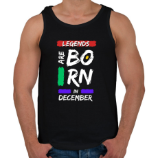 PRINTFASHION Legends are born in December - Férfi atléta - Fekete