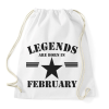 PRINTFASHION Legends are born in february - Sportzsák, Tornazsák - Fehér
