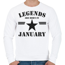 PRINTFASHION Legends are born in january - Férfi pulóver - Fehér férfi pulóver, kardigán