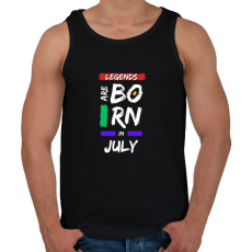 PRINTFASHION Legends are born in july - Férfi atléta - Fekete