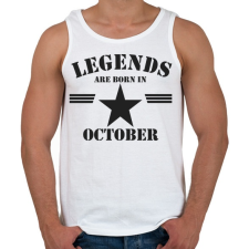 PRINTFASHION Legends are born in october - Férfi atléta - Fehér atléta, trikó