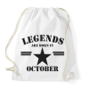 PRINTFASHION Legends are born in october - Sportzsák, Tornazsák - Fehér