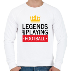 PRINTFASHION Legends are playing football - Férfi pulóver - Fehér