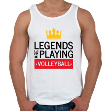 PRINTFASHION Legends are playing volleyball - Férfi atléta - Fehér atléta, trikó