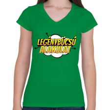 PRINTFASHION Legénybúcsú alakulat - Női V-nyakú póló - Zöld női póló