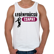 PRINTFASHION Legénybúcsú csapat (részeg fazon) - Férfi atléta - Fehér atléta, trikó