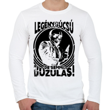 PRINTFASHION Legénybúcsú de semmi buzulás - Férfi hosszú ujjú póló - Fehér férfi póló