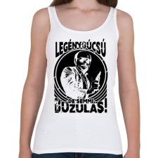 PRINTFASHION Legénybúcsú de semmi buzulás - Női atléta - Fehér női trikó