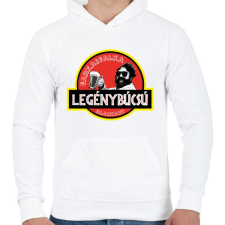 PRINTFASHION Legénybúcsú - farkasfalka blackout 2 - Férfi kapucnis pulóver - Fehér férfi pulóver, kardigán