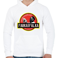 PRINTFASHION Legénybúcsú - farkasfalka blackout - Férfi kapucnis pulóver - Fehér
