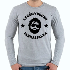 PRINTFASHION Legénybúcsú - Farkasfalka - Férfi hosszú ujjú póló - Sport szürke férfi póló