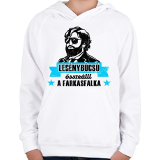 PRINTFASHION Legénybúcsú Farkasfalka - Gyerek kapucnis pulóver - Fehér