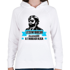 PRINTFASHION Legénybúcsú Farkasfalka - Női kapucnis pulóver - Fehér