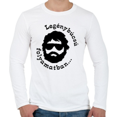 PRINTFASHION Legénybúcsú - Férfi hosszú ujjú póló - Fehér