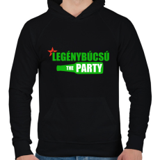 PRINTFASHION Legénybúcsú - Férfi kapucnis pulóver - Fekete