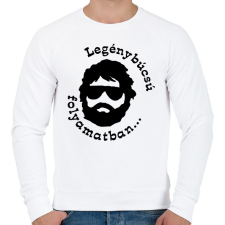 PRINTFASHION Legénybúcsú - Férfi pulóver - Fehér férfi pulóver, kardigán