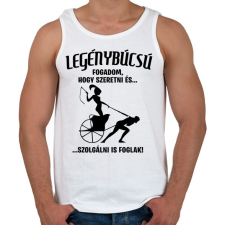 PRINTFASHION Legénybúcsú - fogadalom - Férfi atléta - Fehér atléta, trikó