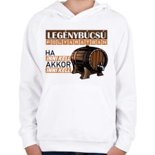 PRINTFASHION legénybúcsú folyamatban - Gyerek kapucnis pulóver - Fehér gyerek pulóver, kardigán