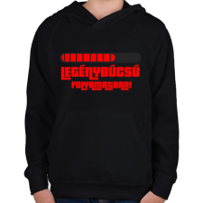 PRINTFASHION Legénybúcsú folyamatban - Gyerek kapucnis pulóver - Fekete gyerek pulóver, kardigán