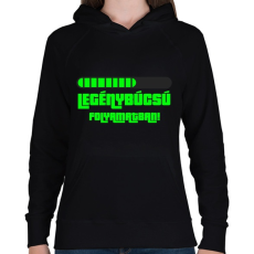 PRINTFASHION Legénybúcsú folyamatban - Női kapucnis pulóver - Fekete