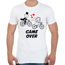 PRINTFASHION Legénybúcsú - GAME OVER - Férfi póló - Fehér férfi póló