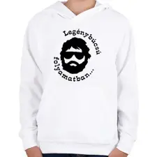 PRINTFASHION Legénybúcsú - Gyerek kapucnis pulóver - Fehér gyerek pulóver, kardigán