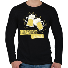 PRINTFASHION Legénybúcsú hajnalig - Férfi hosszú ujjú póló - Fekete férfi póló