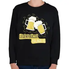 PRINTFASHION Legénybúcsú hajnalig - Gyerek pulóver - Fekete gyerek pulóver, kardigán