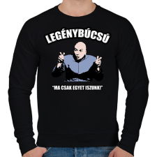 PRINTFASHION Legénybúcsú - Ma csak egyet iszunk! - Férfi pulóver - Fekete férfi pulóver, kardigán