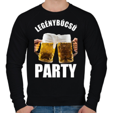 PRINTFASHION LEGÉNYBÚCSÚ PARTY  - Férfi pulóver - Fekete férfi pulóver, kardigán