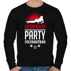 PRINTFASHION Legénybúcsú party folyamatban 2 - Férfi pulóver - Fekete