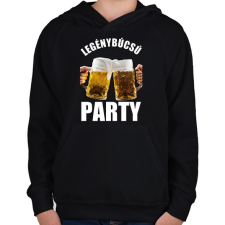 PRINTFASHION LEGÉNYBÚCSÚ PARTY  - Gyerek kapucnis pulóver - Fekete gyerek pulóver, kardigán