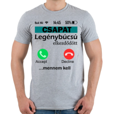 PRINTFASHION legénybúcsú telefonos csapat - Férfi póló - Sport szürke férfi póló