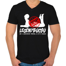 PRINTFASHION Legénybúcsú Top Secret - Férfi V-nyakú póló - Fekete