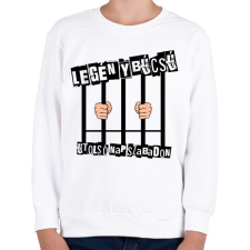 PRINTFASHION LEGÉNYBÚCSÚ UTOLSÓ NAP SZABADON - Gyerek pulóver - Fehér gyerek pulóver, kardigán
