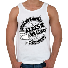 PRINTFASHION LEGÉNYBÚCSÚS ALKESZ BRIGÁD - Férfi atléta - Fehér