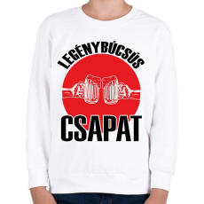 PRINTFASHION Legénybúcsús csapat - Gyerek pulóver - Fehér