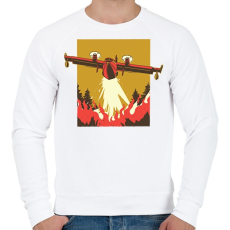 PRINTFASHION Légi oltás - Férfi pulóver - Fehér