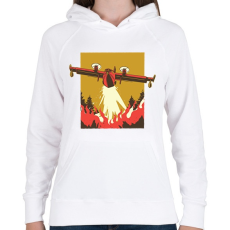 PRINTFASHION Légi oltás - Női kapucnis pulóver - Fehér