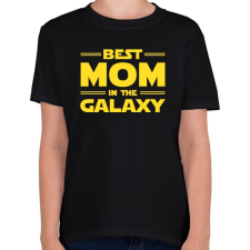 PRINTFASHION Legjobb anya a Galaxisban - Gyerek póló - Fekete gyerek póló