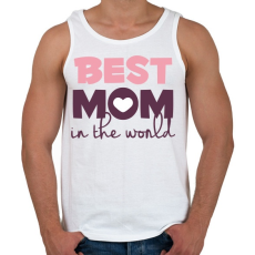 PRINTFASHION Legjobb Anyuka a világon - Férfi atléta - Fehér