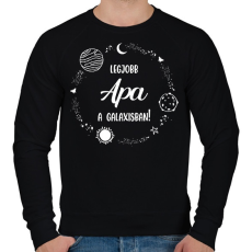 PRINTFASHION Legjobb apa a galaxisban - Férfi pulóver - Fekete