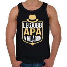 PRINTFASHION Legjobb apa a világon - Férfi atléta - Fekete