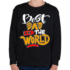 PRINTFASHION Legjobb apa a világon - Gyerek pulóver - Fekete gyerek pulóver, kardigán